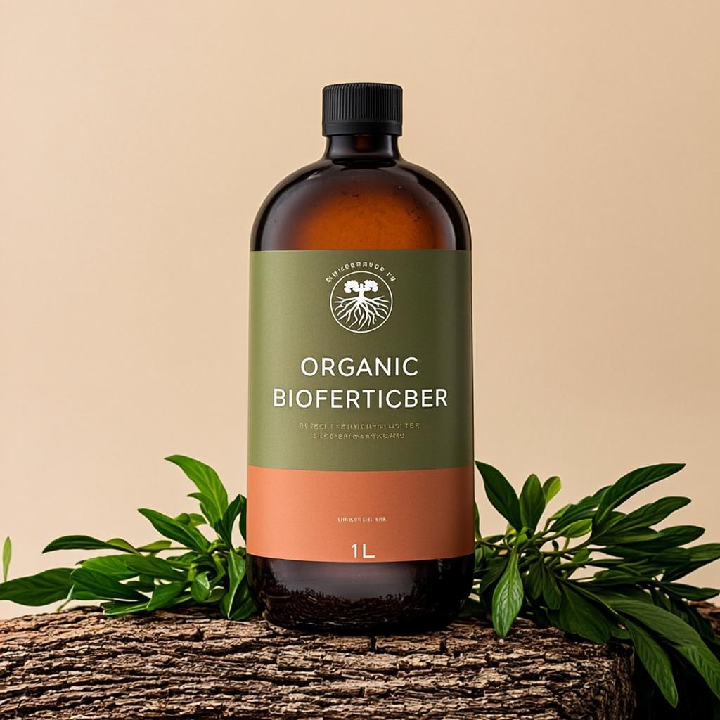 Frasco de bioestimulante orgánico BioFoliar 1 litro Agromanper